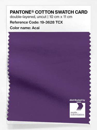 PANTONE® COTTON SWATCH CARD 19-3628 TCX Acai