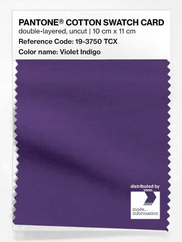PANTONE® COTTON SWATCH CARD 19-3750 TCX Violet Indigo