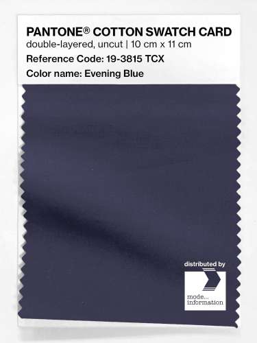 Product image of the product “PANTONE® COTTON SWATCH CARD 19-3815 TCX Evening Blue ”