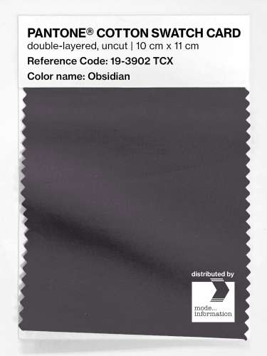 PANTONE® COTTON SWATCH CARD 19-3902 TCX Obsidian