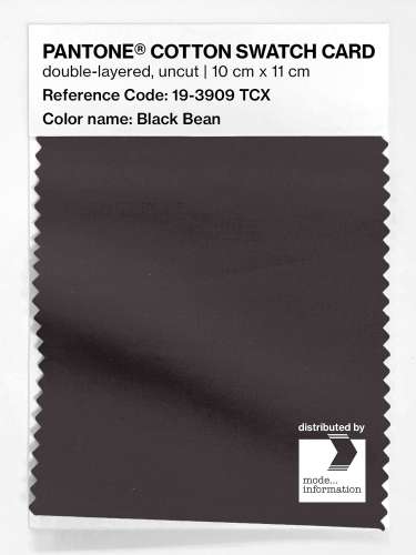 PANTONE® COTTON SWATCH CARD 19-3909 TCX Black Bean