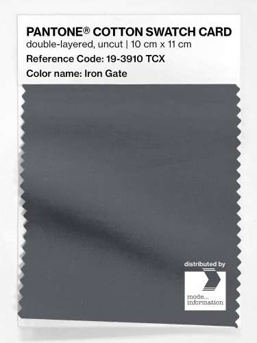 PANTONE® COTTON SWATCH CARD 19-3910 TCX Iron Gate