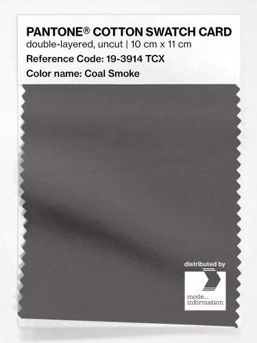 Artikelbild des Artikels “PANTONE® COTTON SWATCH CARD 19-3914 TCX Coal Smoke “