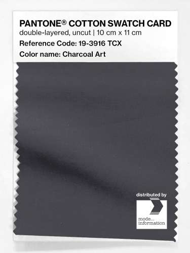 Product image of the product “PANTONE® COTTON SWATCH CARD 19-3916 TCX Charcoal Art ”