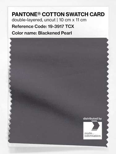 PANTONE® COTTON SWATCH CARD 19-3917 TCX Blackened Pearl