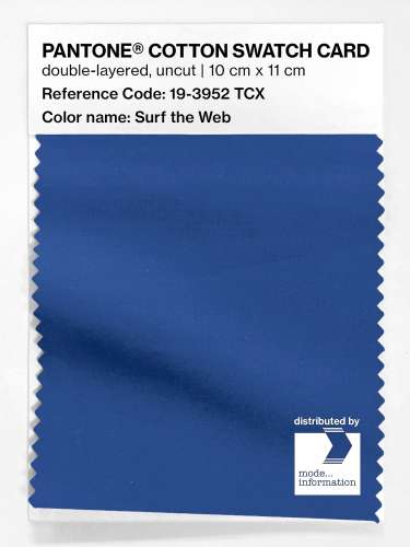 PANTONE® COTTON SWATCH CARD 19-3952 TCX Surf the Web