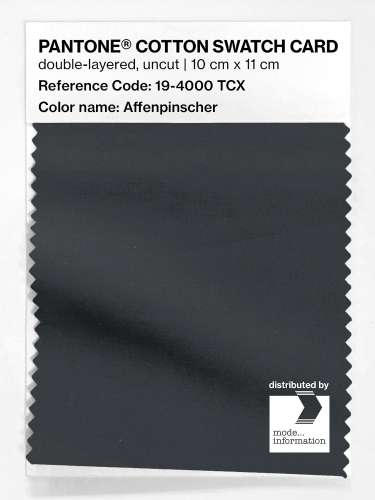 Artikelbild des Artikels “PANTONE® COTTON SWATCH CARD 19-4000 TCX Affenpinscher “