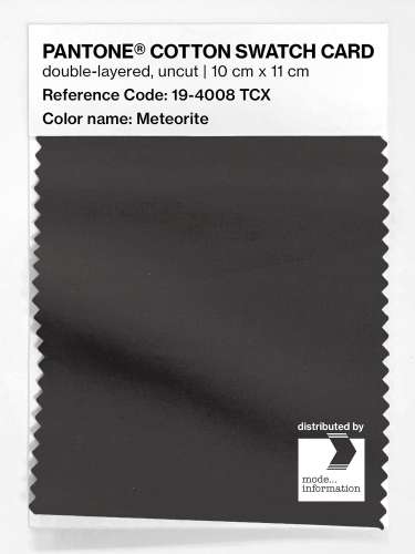 PANTONE® COTTON SWATCH CARD 19-4008 TCX Meteorite