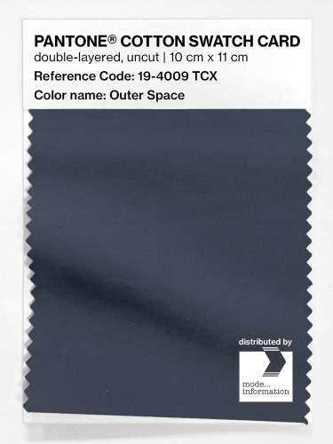 PANTONE® COTTON SWATCH CARD 19-4009 TCX Outer Space