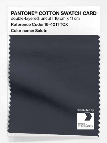 PANTONE® COTTON SWATCH CARD 19-4011 TCX Salute