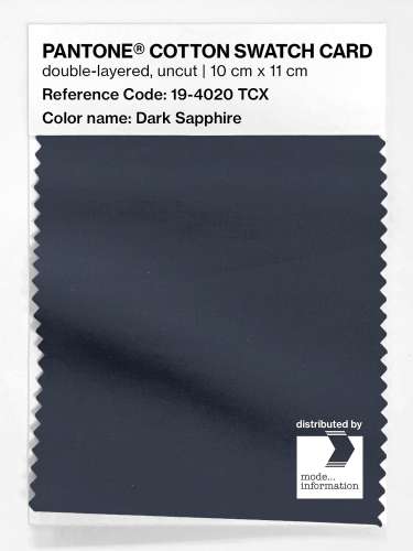 Product image of the product “PANTONE® COTTON SWATCH CARD 19-4020 TCX Dark Sapphire ”