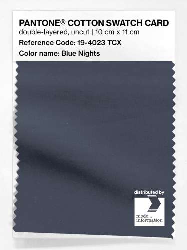 PANTONE® COTTON SWATCH CARD 19-4023 TCX Blue Nights