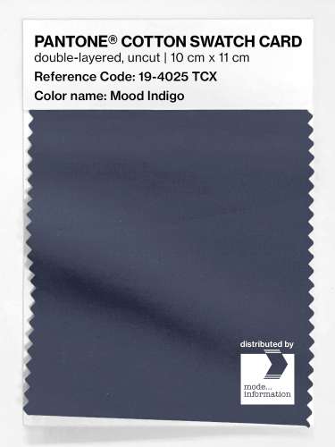 PANTONE® COTTON SWATCH CARD 19-4025 TCX Mood Indigo