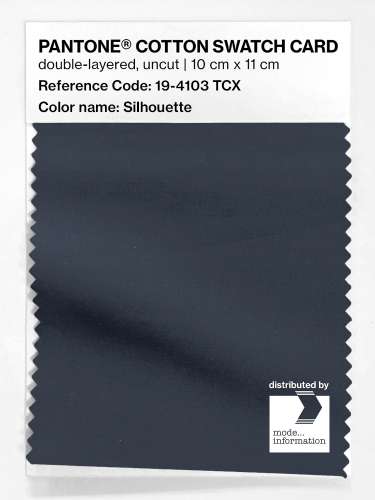 Artikelbild des Artikels “PANTONE® COTTON SWATCH CARD 19-4103 TCX Silhouette “