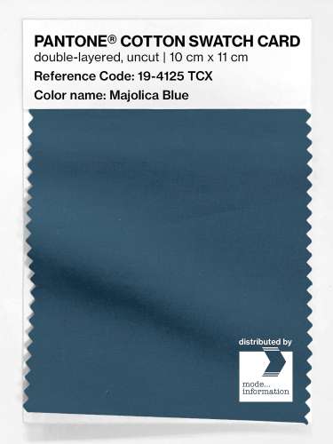 Artikelbild des Artikels “PANTONE® COTTON SWATCH CARD 19-4125 TCX Majolica Blue “