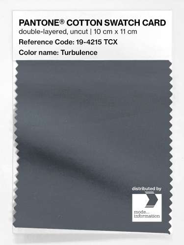 PANTONE® COTTON SWATCH CARD 19-4215 TCX Turbulence