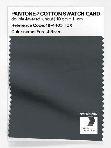 PANTONE® COTTON SWATCH CARD 19-4405 TCX Forest River