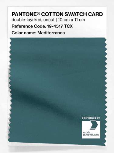 Artikelbild des Artikels “PANTONE® COTTON SWATCH CARD 19-4517 TCX Mediterranea “