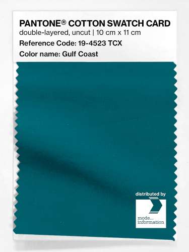 PANTONE® COTTON SWATCH CARD 19-4523 TCX Gulf Coast