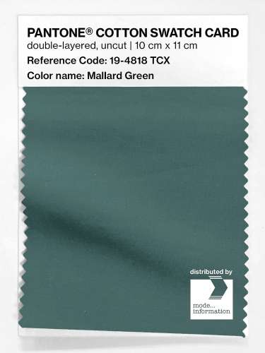 Artikelbild des Artikels “PANTONE® COTTON SWATCH CARD 19-4818 TCX Mallard Green “