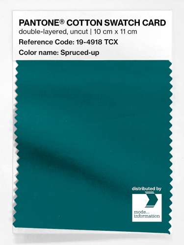 PANTONE® COTTON SWATCH CARD 19-4918 TCX Spruced-up
