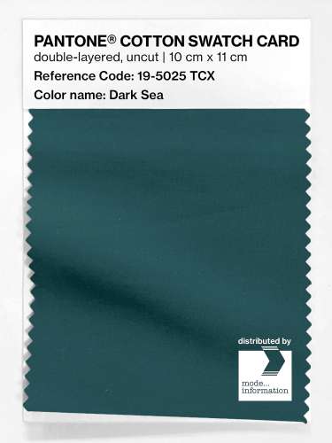 PANTONE® COTTON SWATCH CARD 19-5025 TCX Dark Sea