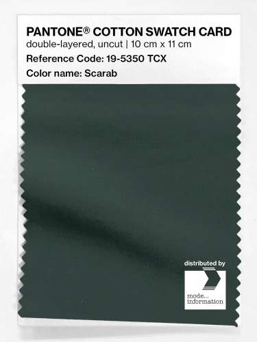 Product image of the product “PANTONE® COTTON SWATCH CARD 19-5350 TCX Scarab ”