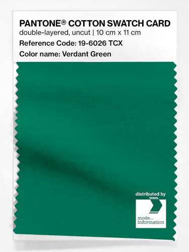 Artikelbild des Artikels “PANTONE® COTTON SWATCH CARD 19-6026 TCX Verdant Green “