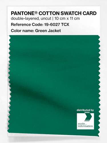 Product image of the product “PANTONE® COTTON SWATCH CARD 19-6027 TCX Green Jacket ”