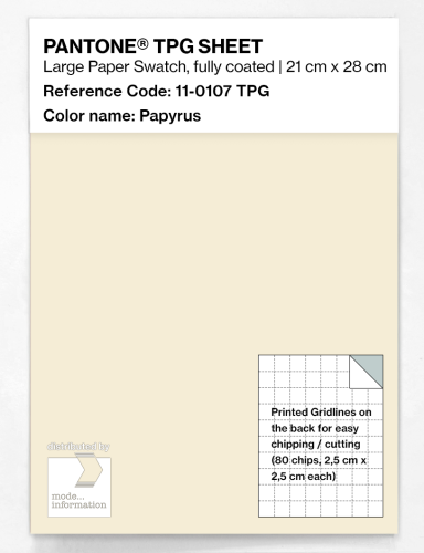 PANTONE® TPG SHEET 11-0107 TPG Papyrus