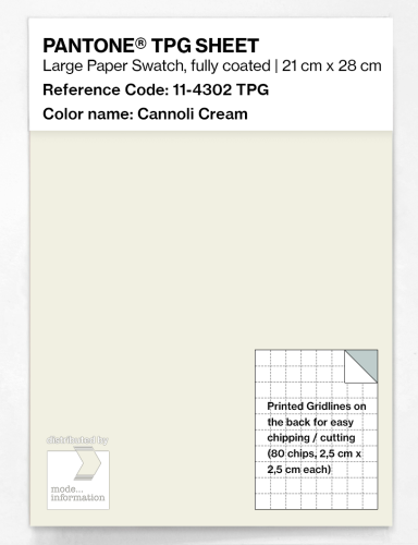 PANTONE® TPG SHEET 11-4302 TPG Cannoli Cream