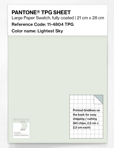 Product image of the product “PANTONE® TPG SHEET 11-4804 TPG Lightest Sky ”