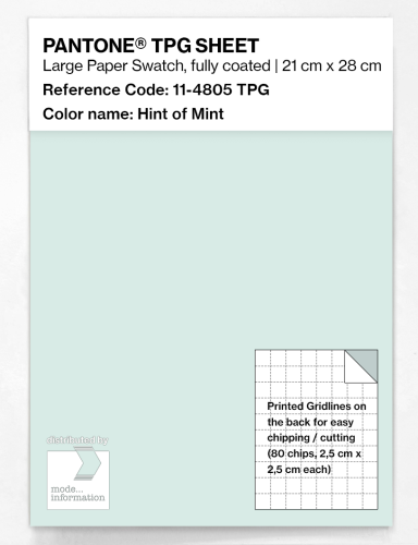 PANTONE® TPG SHEET 11-4805 TPG Hint of Mint