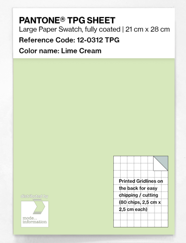 PANTONE® TPG SHEET 12-0312 TPG Lime Cream