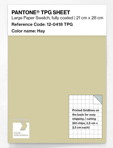 PANTONE® TPG SHEET 12-0418 TPG Hay