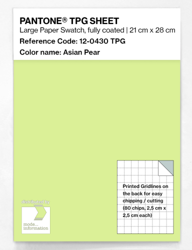PANTONE® TPG SHEET 12-0430 TPG Asian Pear