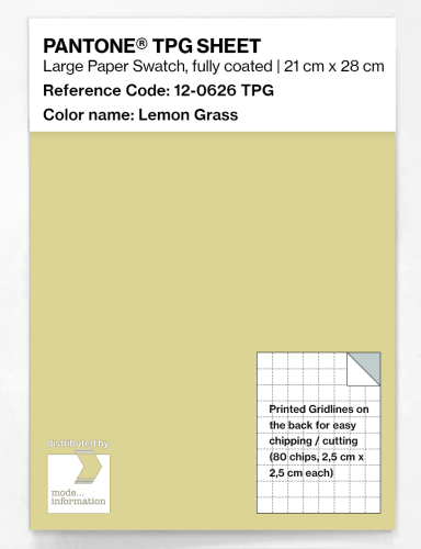 PANTONE® TPG SHEET 12-0626 TPG Lemon Grass