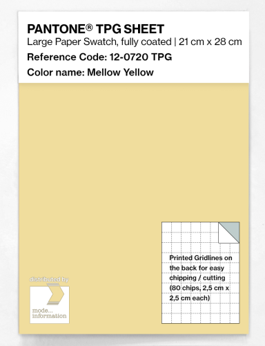 PANTONE® TPG SHEET 12-0720 TPG Mellow Yellow