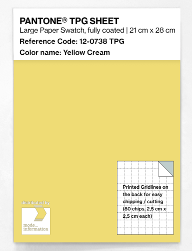 PANTONE® TPG SHEET 12-0738 TPG Yellow Cream