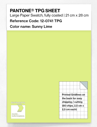 Product image of the product “PANTONE® TPG SHEET 12-0741 TPG Sunny Lime ”