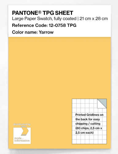 PANTONE® TPG SHEET 12-0758 TPG Yarrow