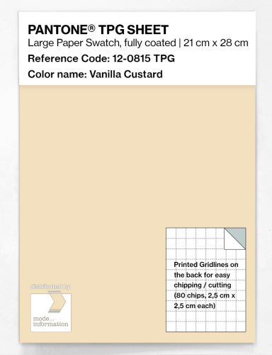 PANTONE® TPG SHEET 12-0815 TPG Vanilla Custard