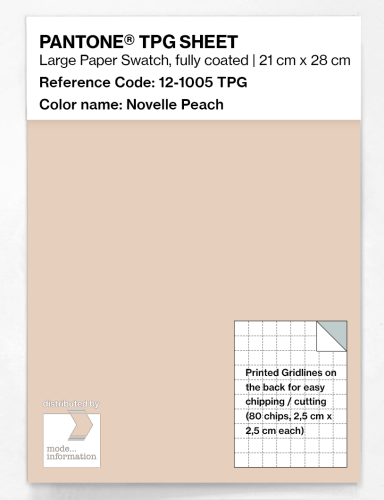 PANTONE® TPG SHEET 12-1005 TPG Novelle Peach