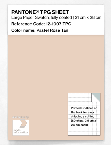 PANTONE® TPG SHEET 12-1007 TPG Pastel Rose Tan