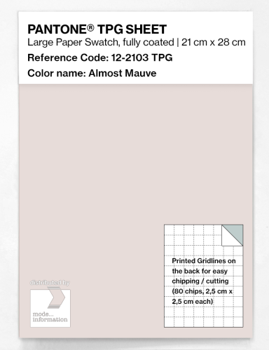 Product image of the product “PANTONE® TPG SHEET 12-2103 TPG Almost Mauve ”