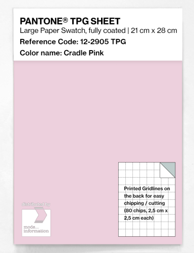 Product image of the product “PANTONE® TPG SHEET 12-2905 TPG Cradle Pink ”