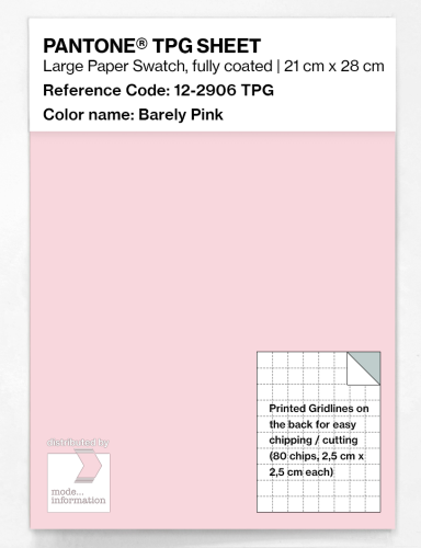 PANTONE® TPG SHEET 12-2906 TPG Barely Pink
