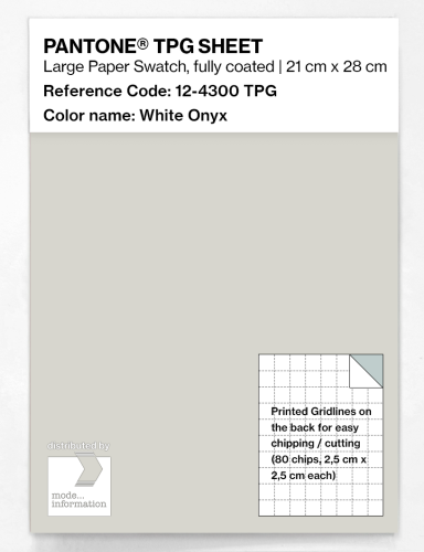 PANTONE® TPG SHEET 12-4300 TPG White Onyx