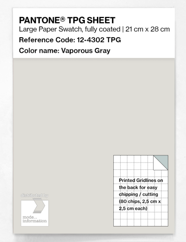 PANTONE® TPG SHEET 12-4302 TPG Vaporous Gray