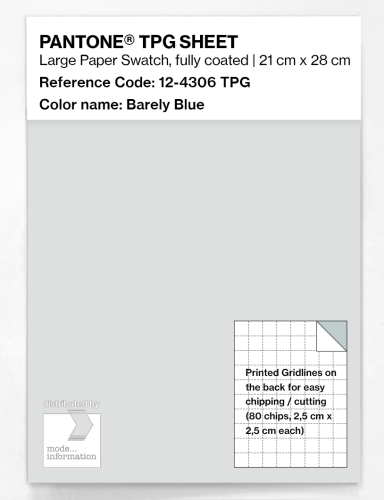PANTONE® TPG SHEET 12-4306 TPG Barely Blue